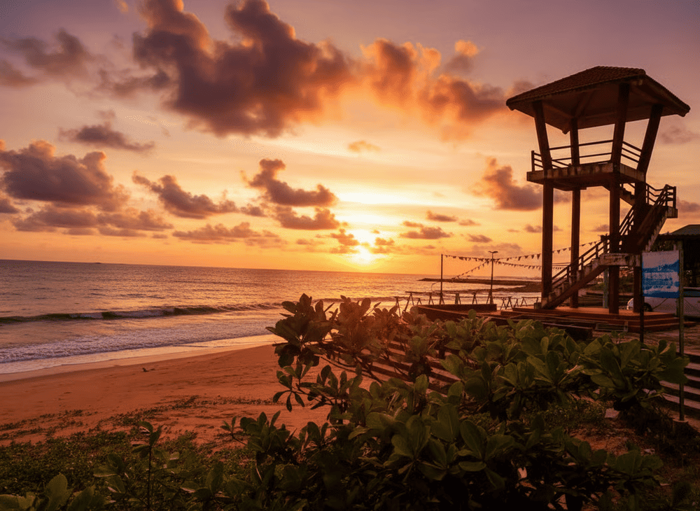 The beach&rsquo;s pristine stretch is perfect for leisurely walks and peaceful seaside moments